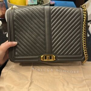 Brand new with tags Rebecca Minkoff Chevron Quilted Jumbo Love Crossbody